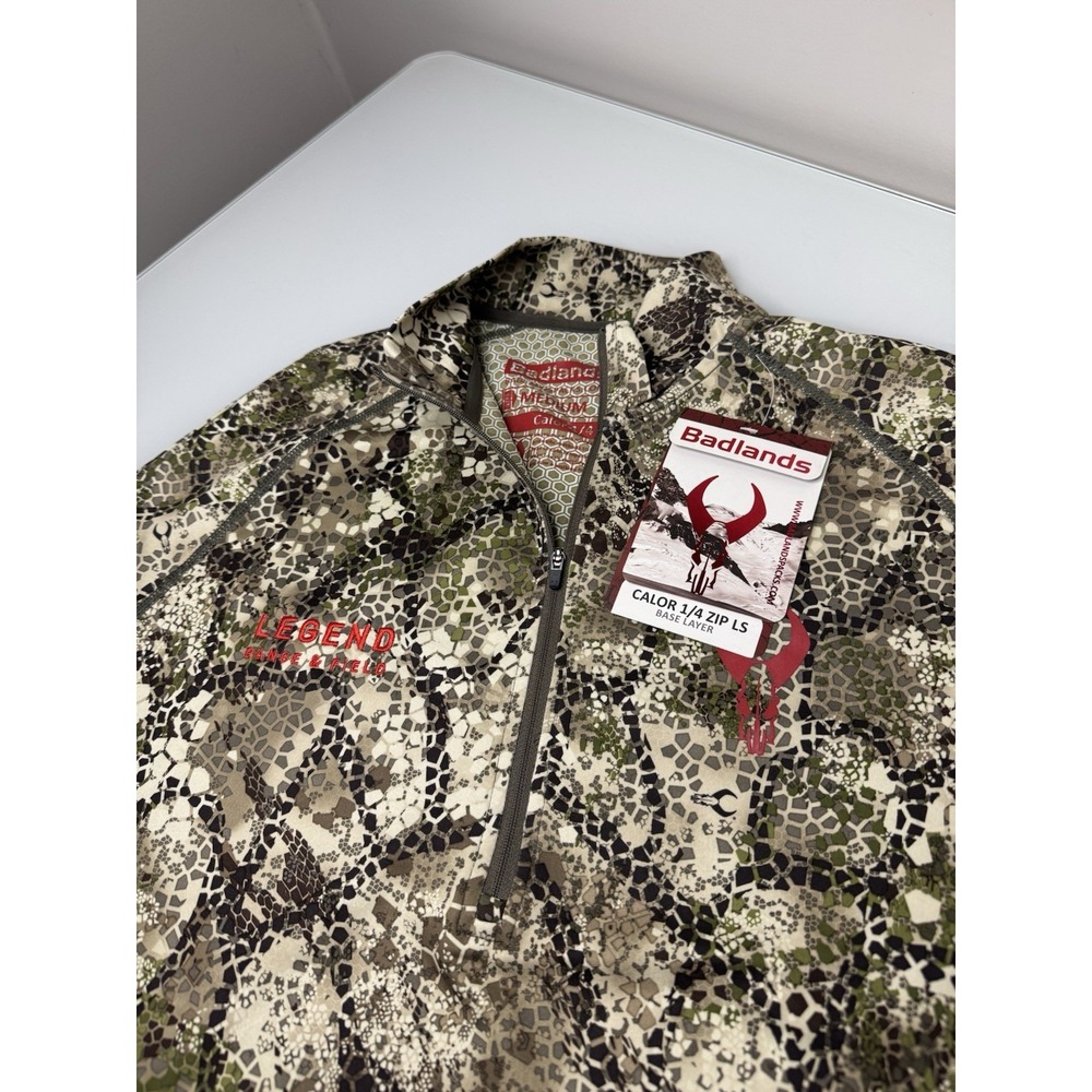 Mens Badlands Calor 1/4 Zip *Logo* Camo New With Tags Base Layer Medium Hunting